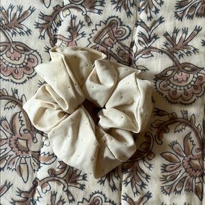 Cream Hair Scrunchie